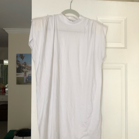 Stateside Oversized Shoulder Pad Dress - White - Picture 7 of 7